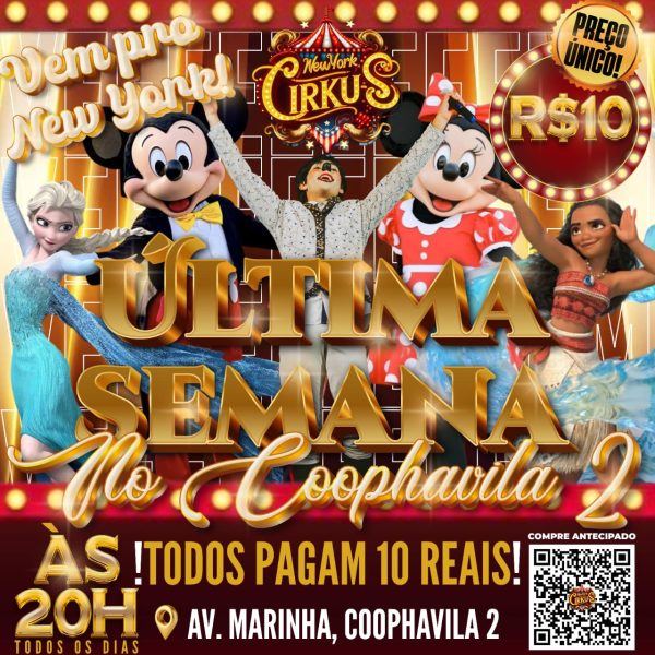 New York Cirkus - Domingo 16/11 às 18h