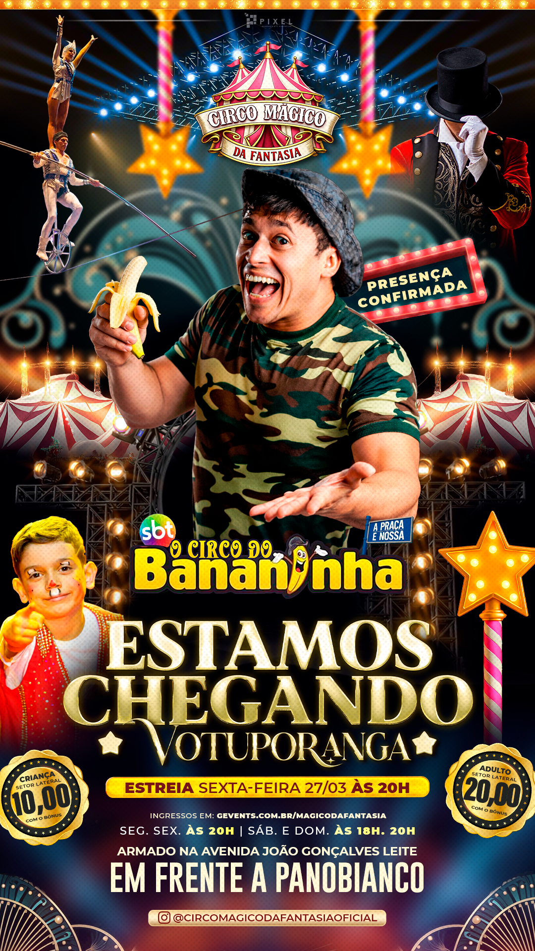 Circo do Bananinha – sexta-feira 27/03 20h