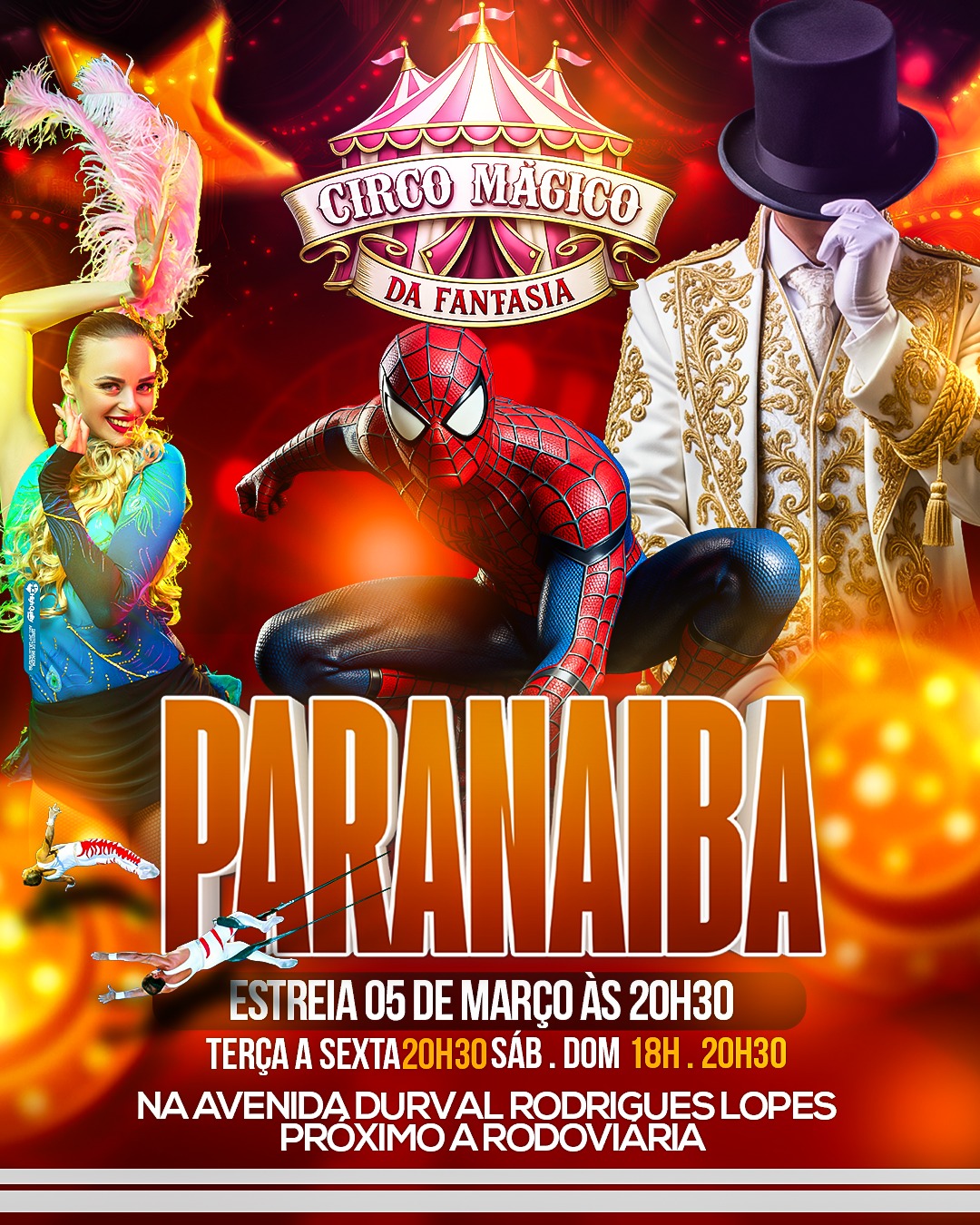 Circo Mágico da Fantasia - sábado 07/03 20h