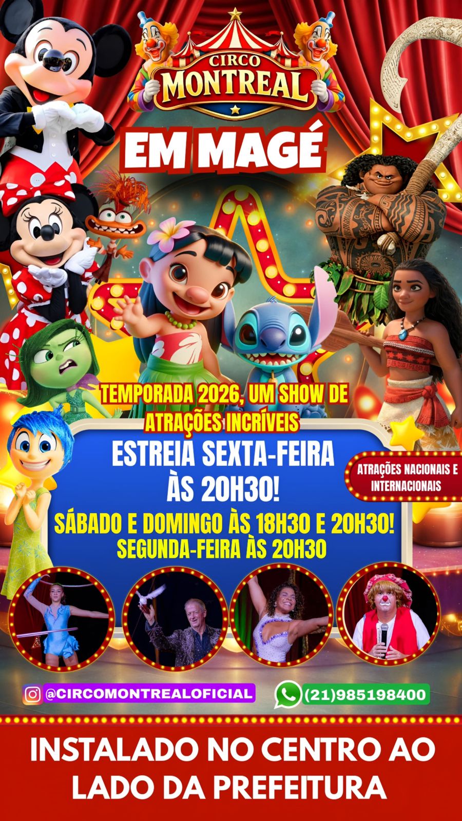 Circo Montreal - domingo 22/03 20h30