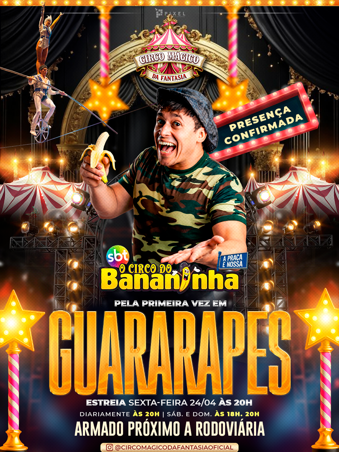 Circo do Bananinha – sexta-feira 24/04 20h