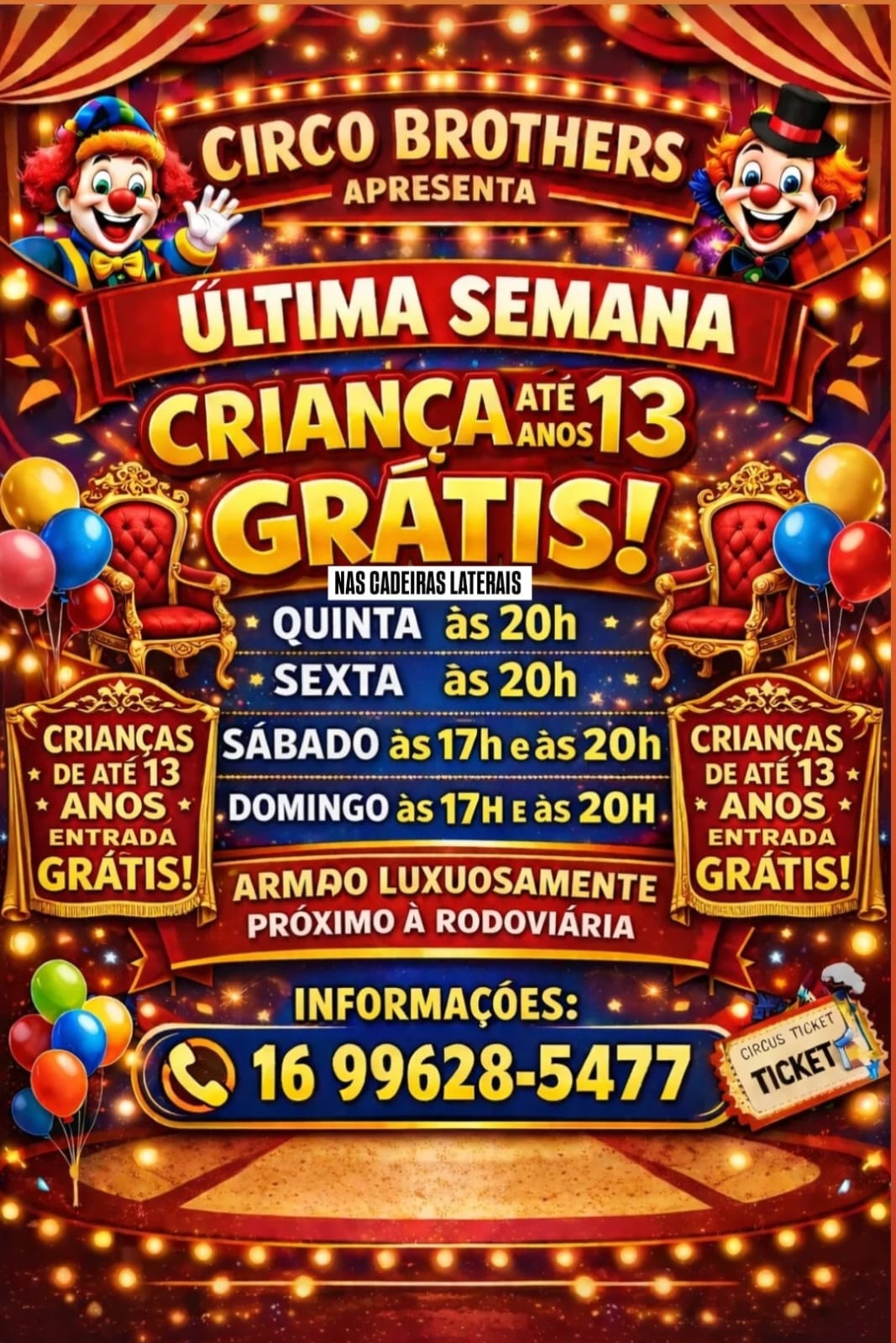 Circo Brothers - domingo 19/04 20h