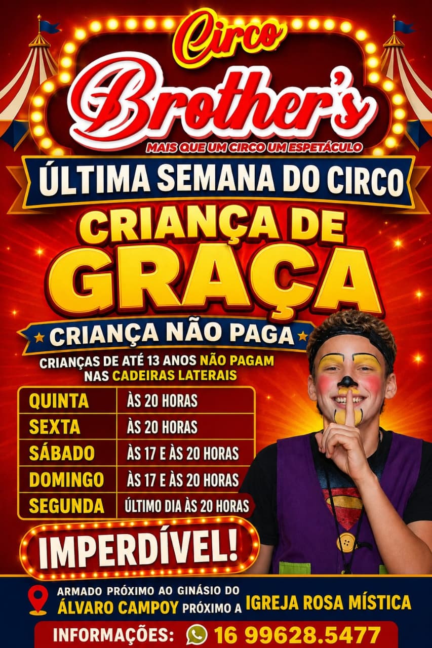 Circo Brothers – sexta-feira 22/05 20h