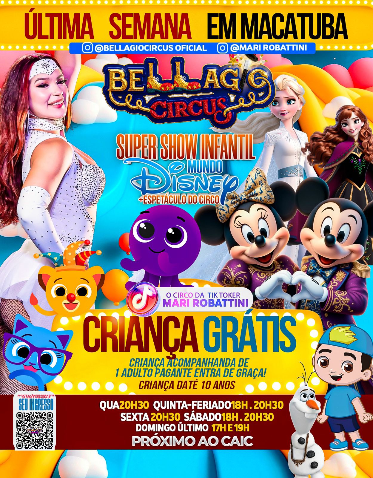Bellagio Circus – quarta-feira 03/06 20h30