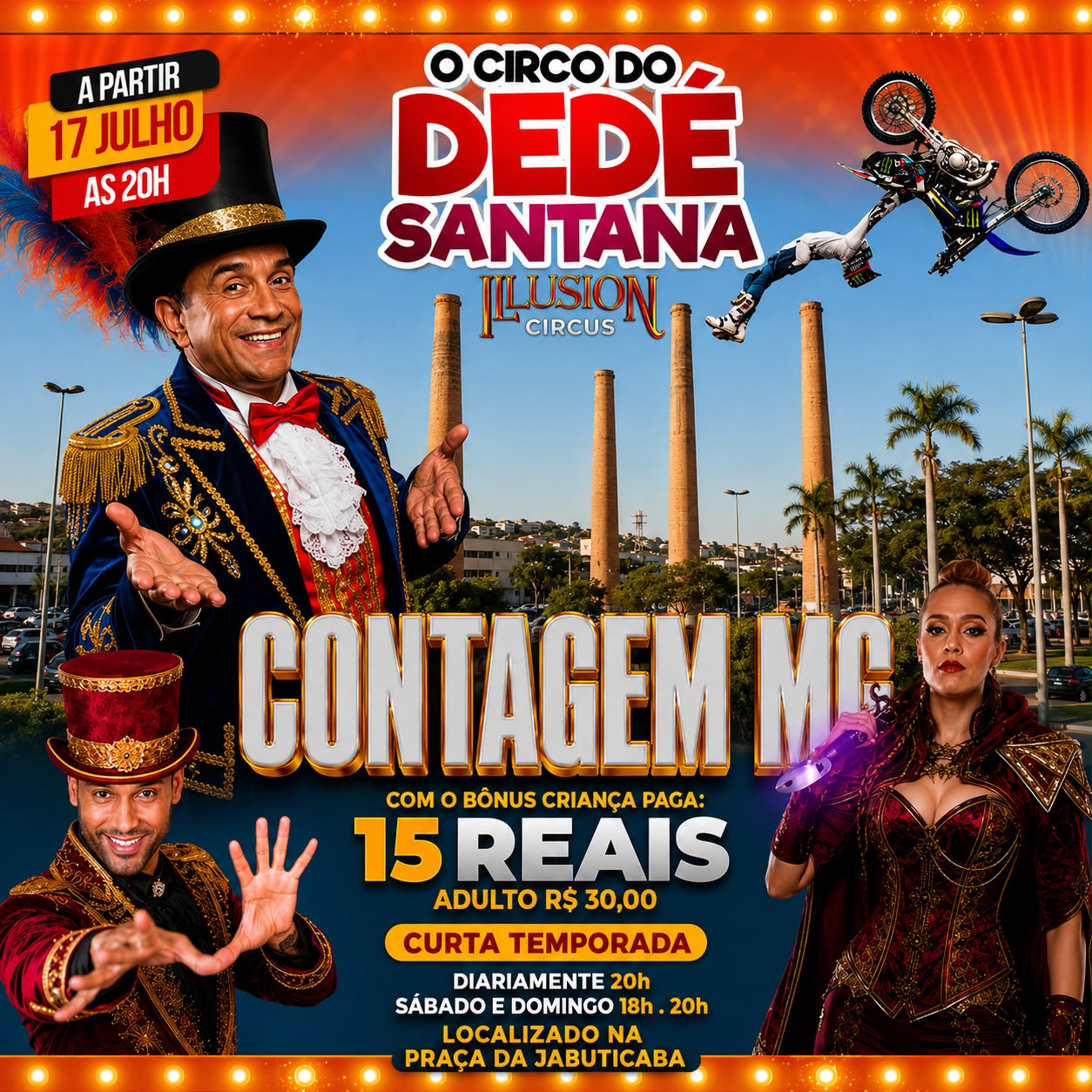 Circo Illusion – sexta-feira 17/07 20h