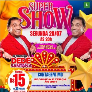 Circo Illusion – terça-feira 21/07 20h