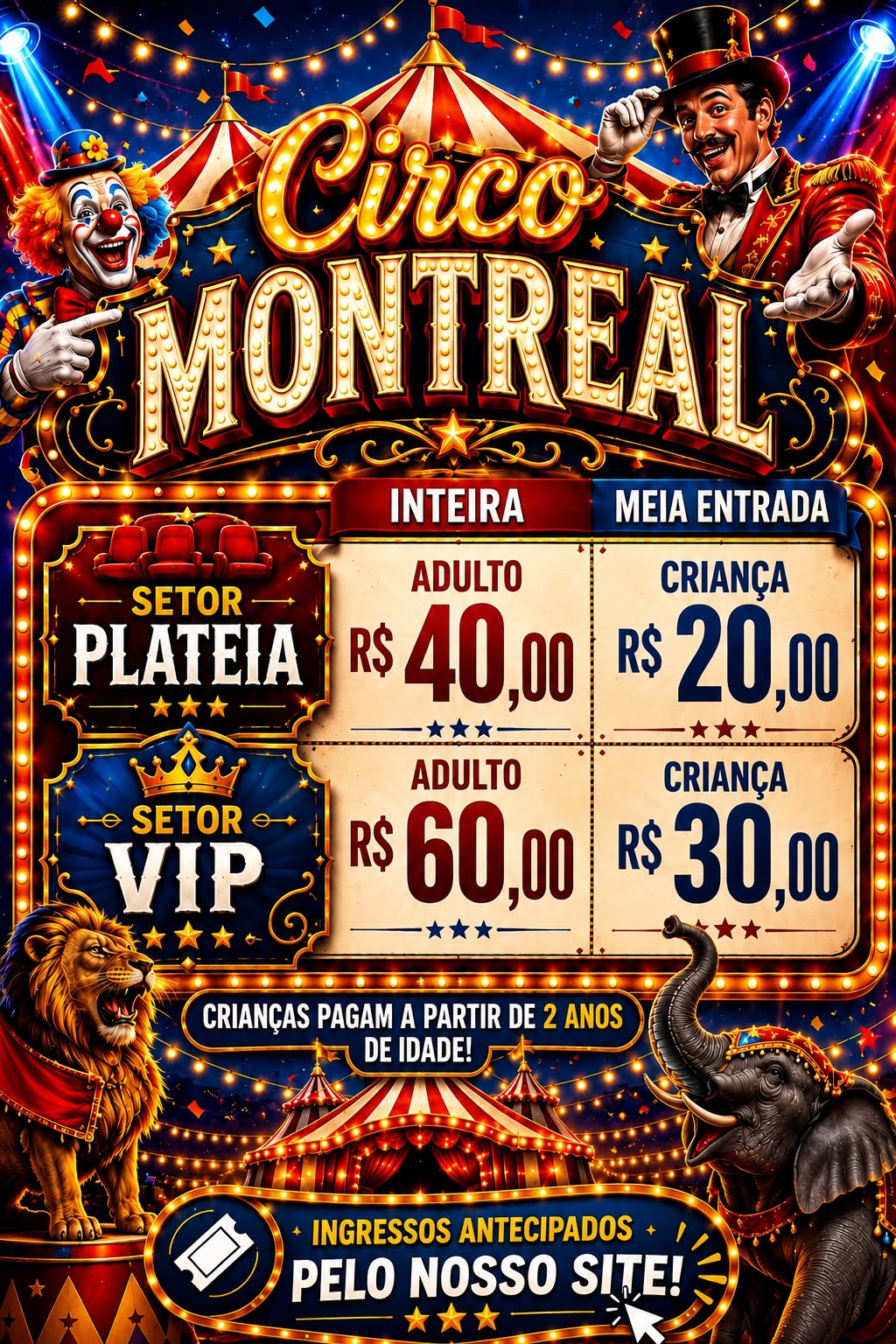 Circo Montreal - sábado 25/07 20h30