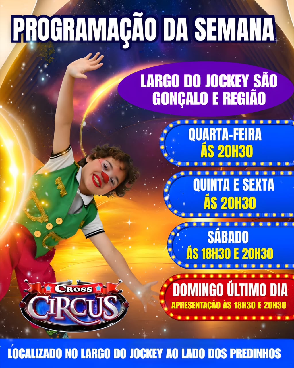 Cross circus - sábado 15/08 18h30