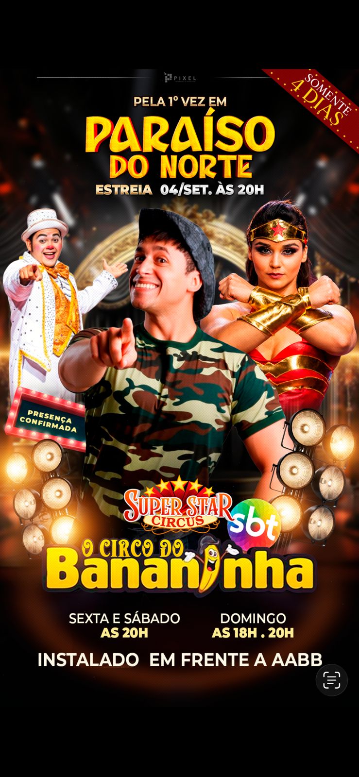 Super Star Circus - O Circo do Bananinha - sexta-feira 04/09 20h