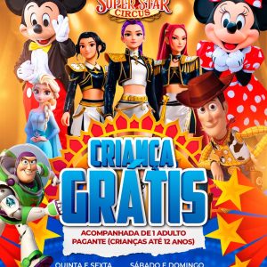 Super Star Circus – O Circo do Bananinha – sábado 19/09 18h