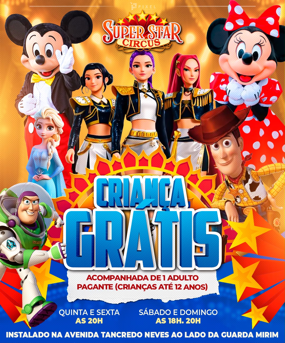 Super Star Circus – O Circo do Bananinha – domingo 20/09 20h