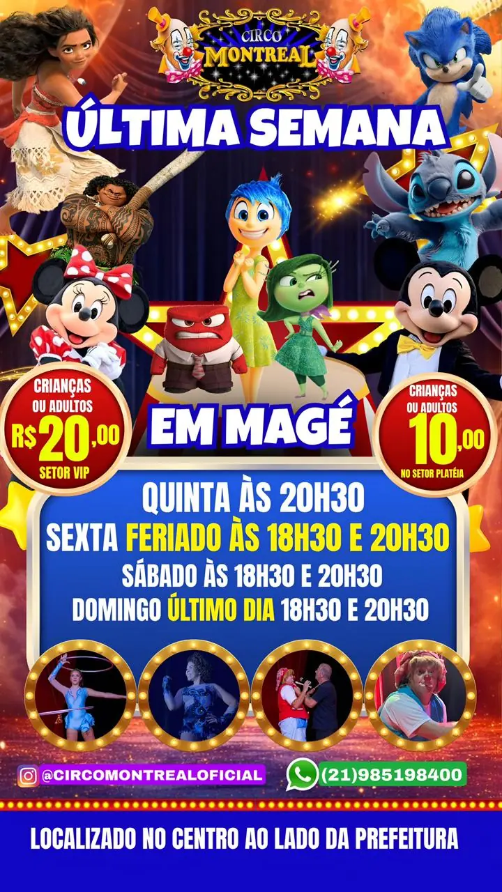 Circo Montreal - domingo 05/04 18h30
